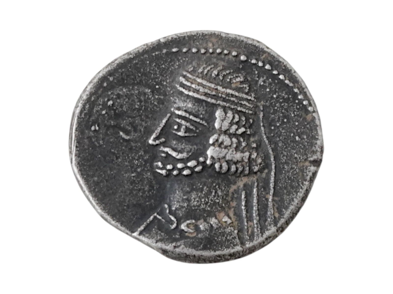 ANCIENT GREEK PARTHIAN SILVER COIN 227 TO 228 AD (1 of 4)