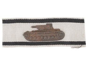 WWII NAZI GERMAN TANK DESTRUCTION BADGE IN SILVER