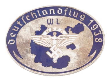 1938 NAZI GERMAN NSFK FLIGHT PIN BADGE