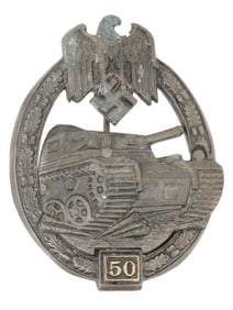 WWII NAZI GERMAN THIRD REICH ARMY TANK ASSAULT BADGE