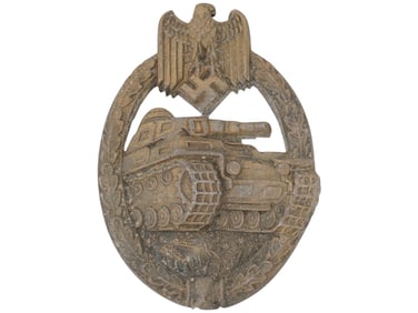WWII NAZI GERMAN PANZER MILITARY BADGE