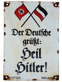 WWII NAZI GERMAN TYPE NSDAP PROPAGANDA STREET SIGN