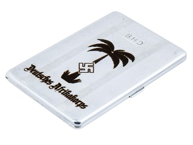 WWII NAZI GERMAN AFRIKAKORPS CIGARETTE CASE