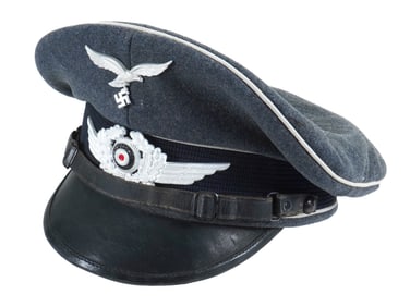 WWII NAZI GERMAN LUFTWAFFE OFFICERS PEAKED HAT