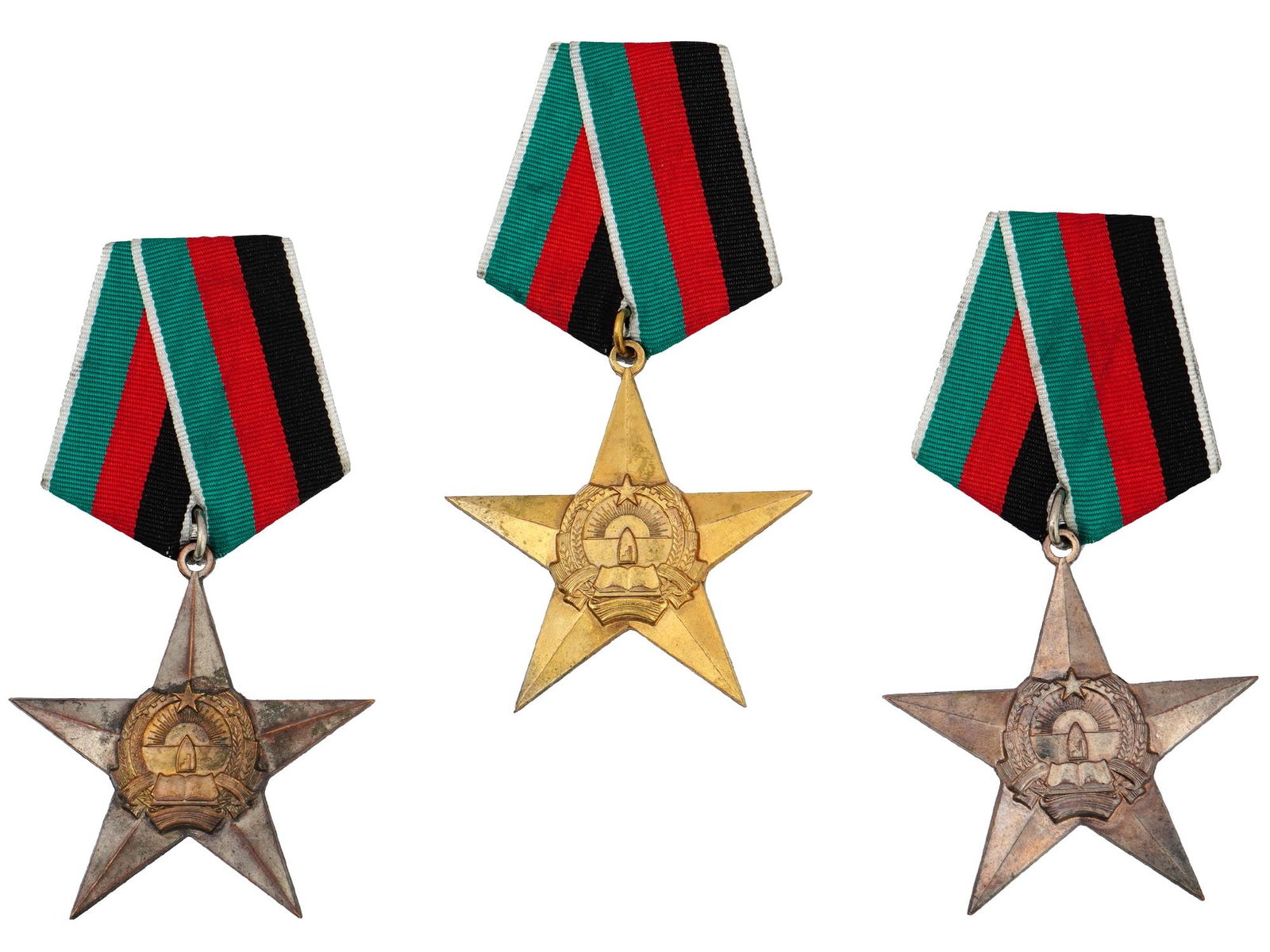 THREE AFGHAN ORDERS OF THE STAR 1ST 2ND 3RD CLASS (1 of 8)