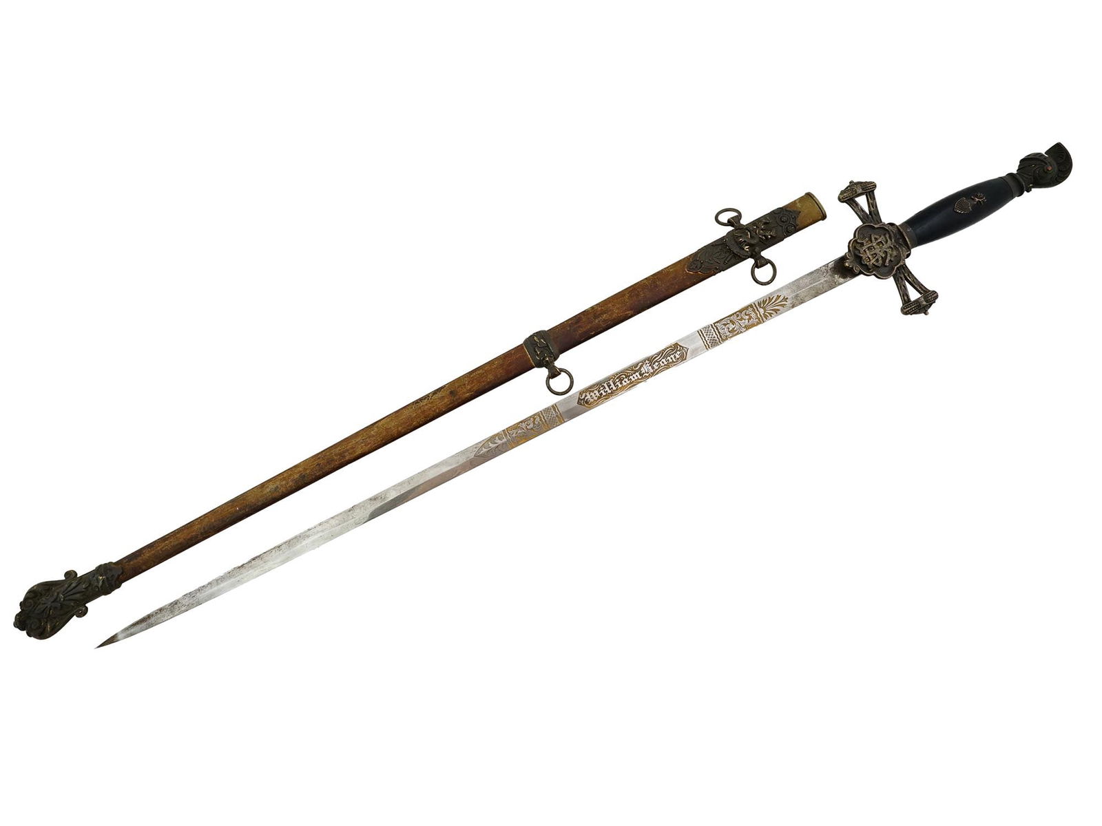 ANTIQUE KNIGHTS TEMPLAR SHERWOOD FOREST MASONIC SWORD (1 of 13)