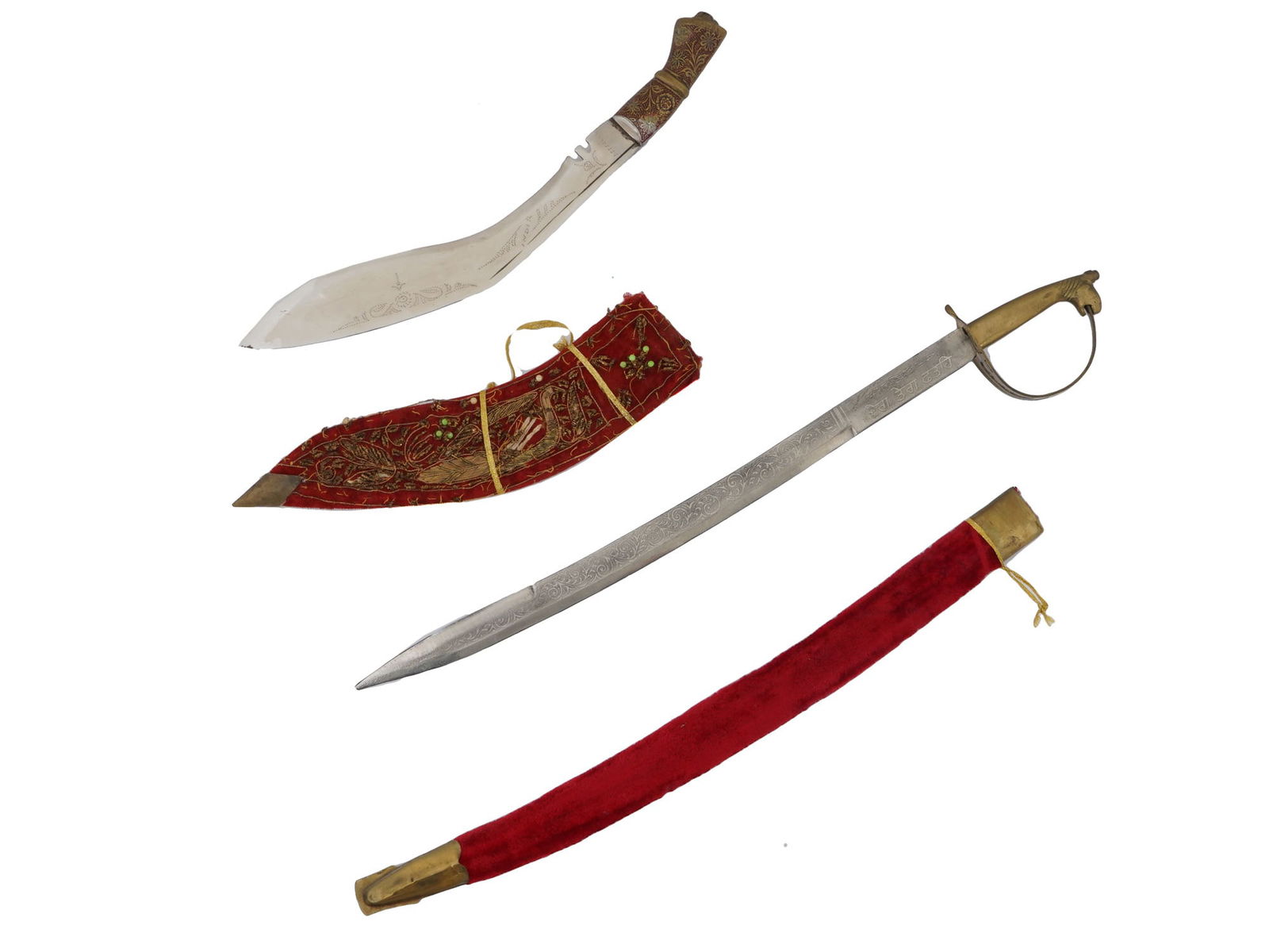 ARABIC AND INDIAN SWORDS WITH SHEATHS (1 of 9)