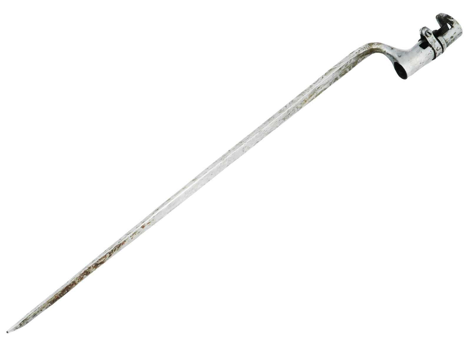 ANTIQUE AMERICAN CIVIL WAR BAYONET FOR COLT RIFLE: An antique American Civil War metal bayonet for Colt rifle. The meticulously preserved relics bear the marks of an era defined by valor and significance. Crafted with precision, each bayonet showcases