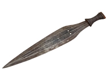 CENTRAL AFRICAN CONGO KUBA TRIBE IRON SHORT SWORD