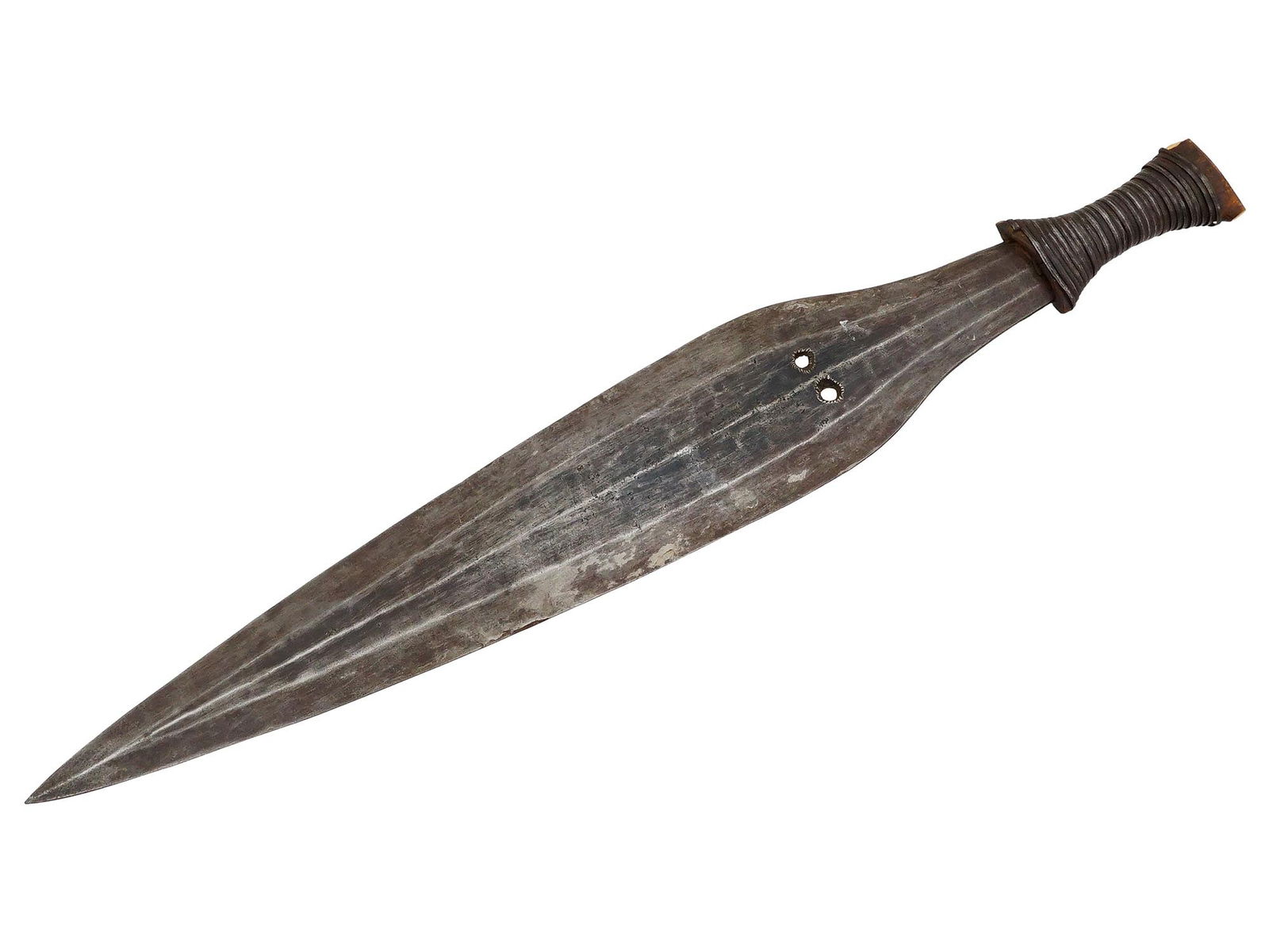 CENTRAL AFRICAN CONGO KUBA TRIBE IRON SHORT SWORD (1 of 6)