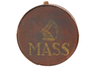 US REVOLUTIONARY WAR MASSACHUSETTS WOODEN CANTEEN