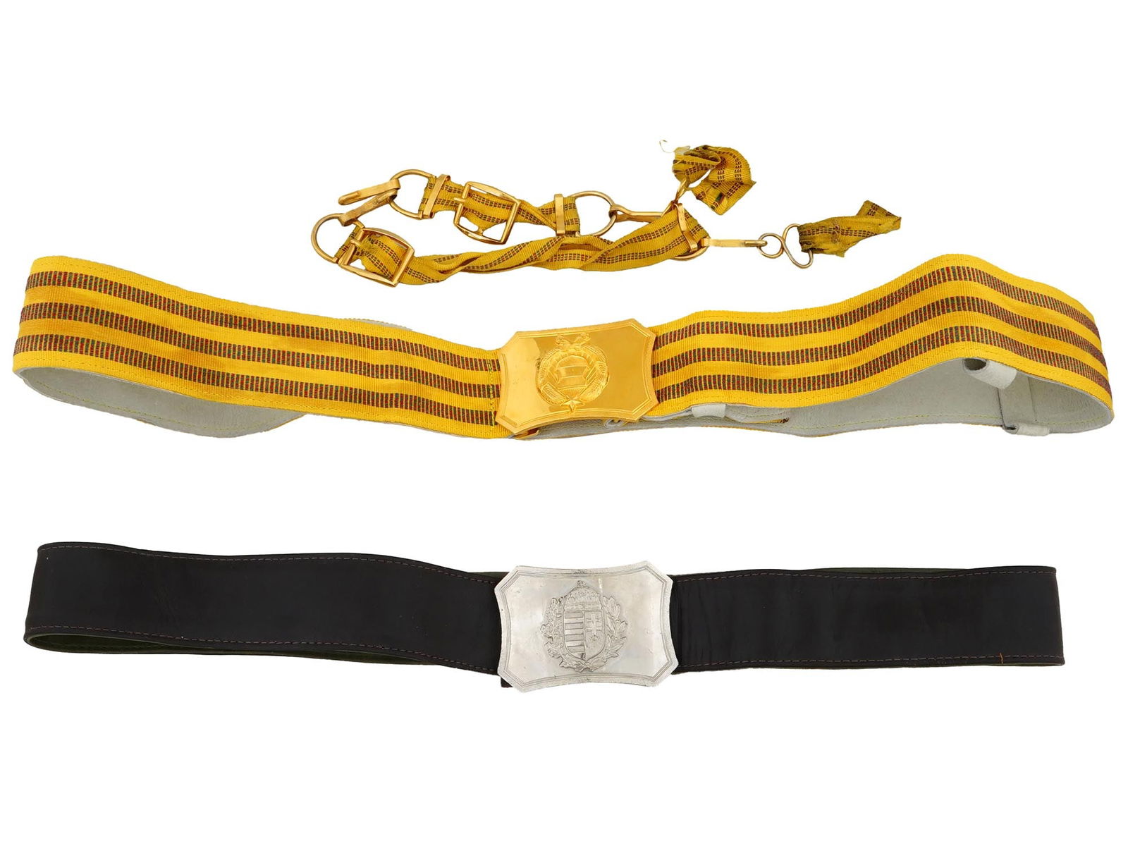 HUNGARIAN ARMY OFFICERS PARADE UNIFORM BELTS (1 of 5)