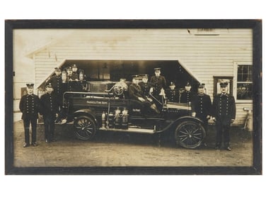 AMERICAN THE HASKELL FIRE DEPARTMENT BW GROUP PHOTO