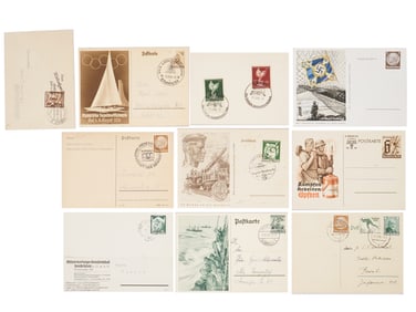 WWII ERA NAZI GERMAN POSTCARDS WITH STAMPS
