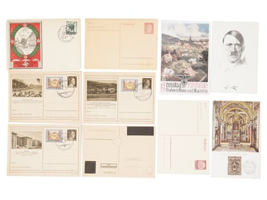 WWII ERA NAZI GERMAN POSTCARDS WITH STAMPS