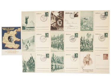 WWII ERA NAZI GERMAN POSTCARDS WITH STAMPS