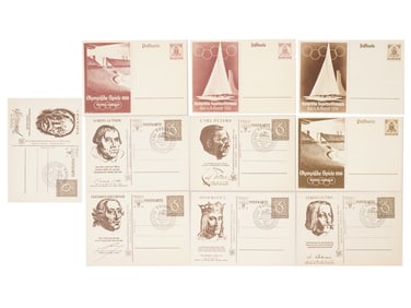 WWII ERA NAZI GERMAN POSTCARDS WITH STAMPS