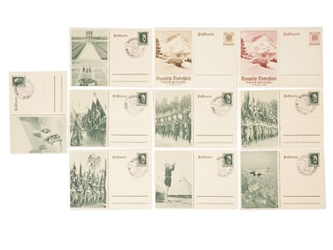 WWII ERA NAZI GERMAN POSTCARDS WITH STAMPS