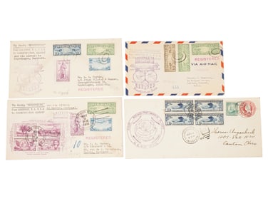 WWII ERA AMERICAN ENVELOPES WITH STAMPS