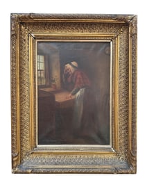 ANTIQUE OIL PAINTING ON CANVAS BY TYNDELL MIDGLEY