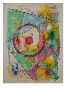 ALEXEY GLADKIKH RUSSIAN MIX MEDIA ARTWORK ON PAPER