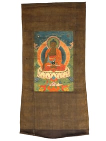 ANTIQUE CHINESE THANGKA PAINTING TIBET MEDICINE BUDDHA
