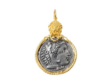ALEXANDER THE GREAT TETRADRACHM SILVER COIN PENDANT