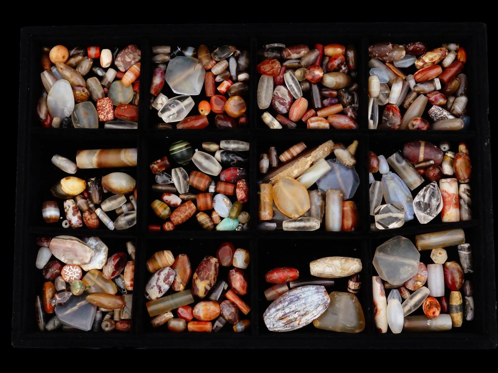 ANCIENT COLLECTION OF HARD STONE BEADS (1 of 5)