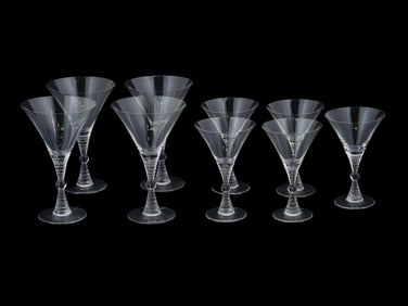 VINTAGE FRENCH COCKTAIL GLASSES SIGNED LALIQUE