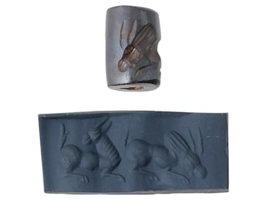 ANCIENT MESOPOTAMIAN CYLINDER SHAPED STONE SEAL
