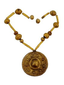ANCIENT ROMAN 22K GOLD PENDANT NECKLACE CA 100 BC