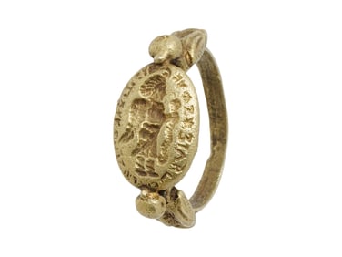 ANCIENT ROMAN BRONZE SIGNET RING 200 AD