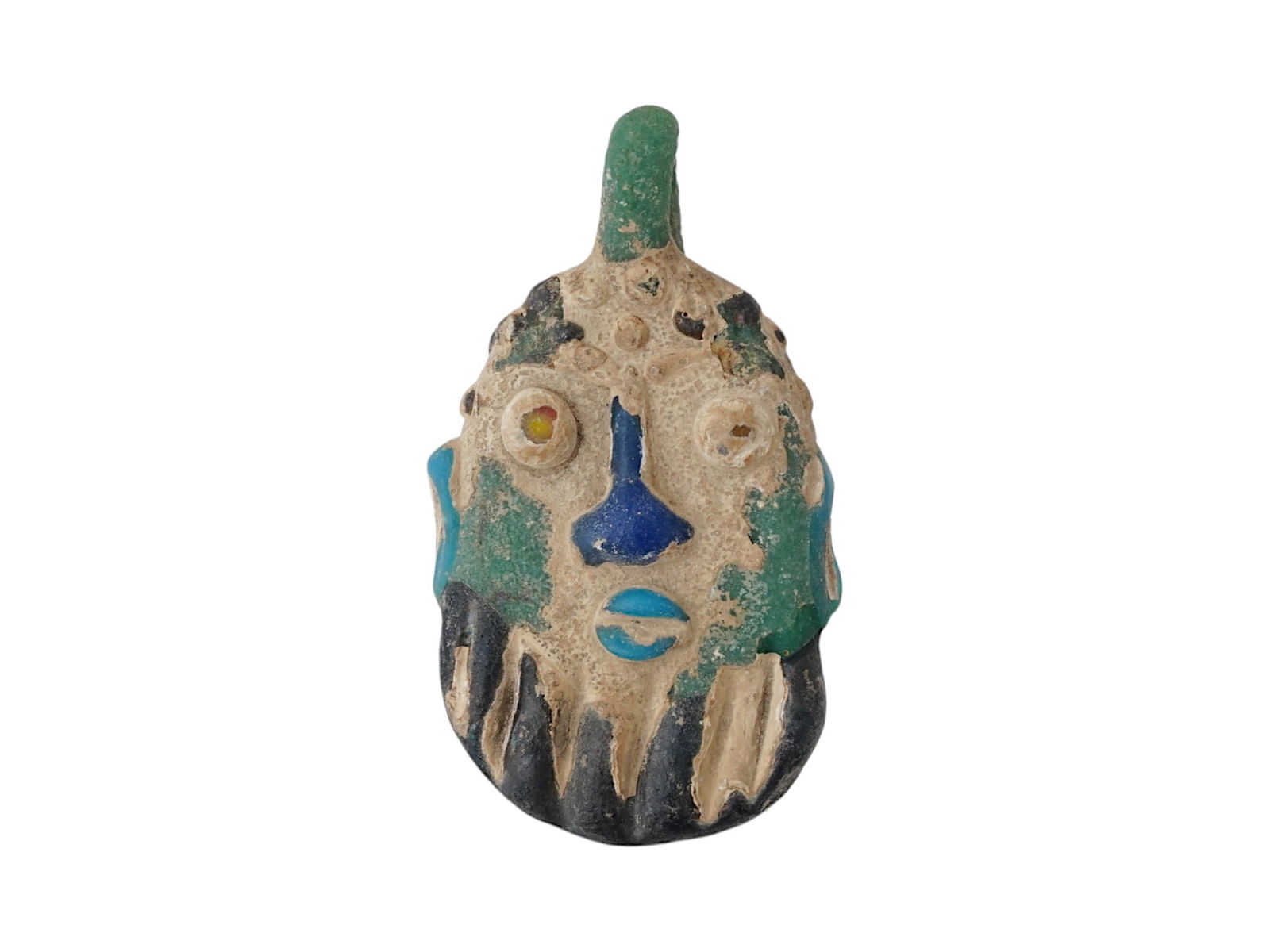 ANCIENT PHOENICIAN FUSED GLASS FACE PENDANT 500 BC (1 of 5)