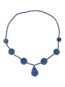 ANCIENT SUMERIAN NECKLACE OF LAPIS LAZULI BEADS