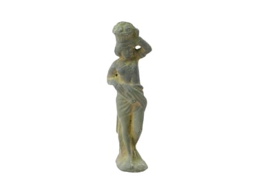 ANCIENT ROMAN BRONZE NUDE FIGURINE FEMALE FIGURE 100 AD