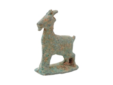 ANCIENT PERSIAN LURISTAN BRONZE FIGURINE OF A GOAT
