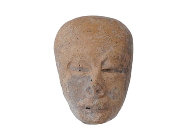 ANCIENT PRE COLUMBIAN TERRACOTTA HUMAN HEAD