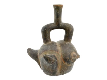 ANCIENT PRE COLUMBIAN MOCHE CULTURE POTTERY VESSEL