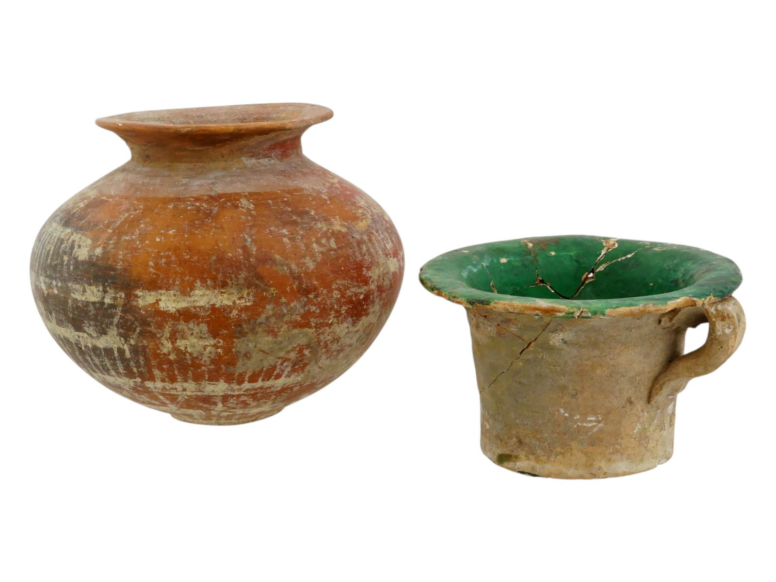 LOT OF TWO ANCIENT HOLY LAND ROMAN JARS (1 of 11)