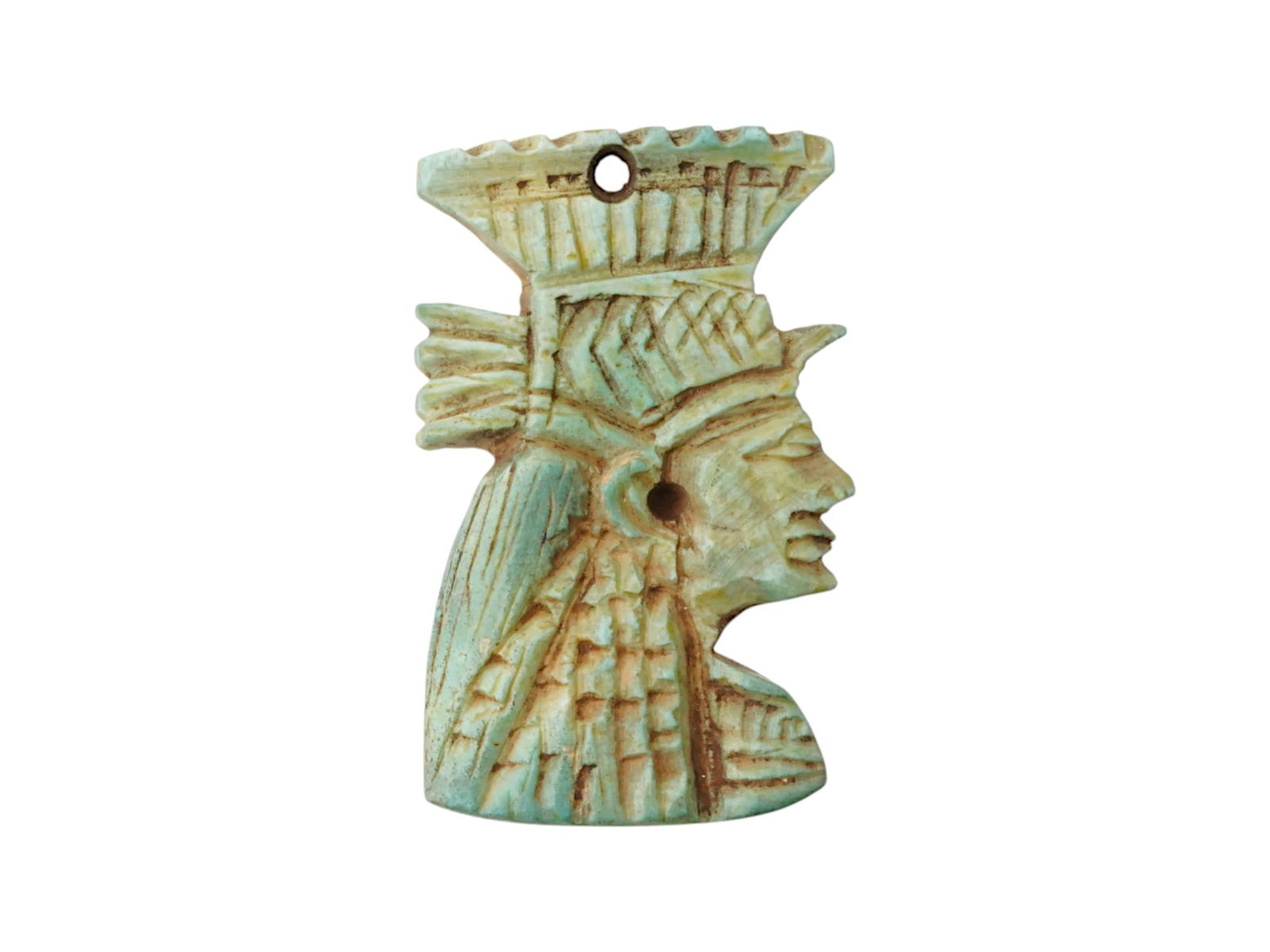 ANCIENT EGYPTIAN CARVED LIMESTONE GODDESS FIGURE (1 of 3)