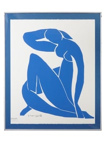 HENRI MATISSE FRENCH SIGNED LITHOGRAPH NUDE FEMALE