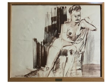 PASTEL PORTRAIT PAINTING SIGNED HENRI TOULOUSE LAUTREC