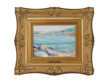ATTR TO GUY ROSE AMERICAN SEASCAPE OIL PAINTING