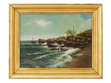 ANTIQUE EUROPEAN SCHOOL OIL PAINTING BY SCHNEIER