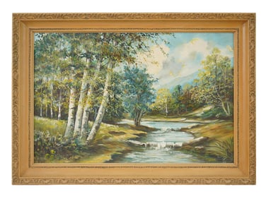 AMERICAN LANDSCAPE OIL PAINTING BY RICHARD G WELSCH