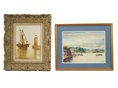 SEASCAPE PAINTINGS BY MARINI AND MARY ZWICKER