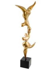 AMERICAN ABSTRACT BRONZE SCULPTURE BY LEWIS SEILER