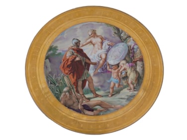 ANTIQUE RUSSIAN IMPERIAL PORCELAIN FACTORY PLATE
