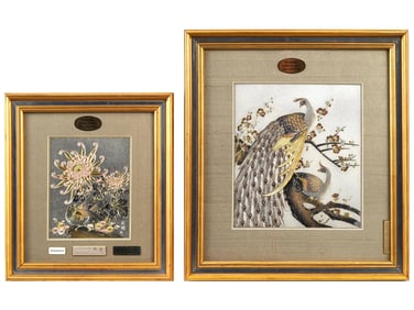 VINTAGE JAPANESE CHOKIN ENGRAVINGS GILDED GOLD SILVER