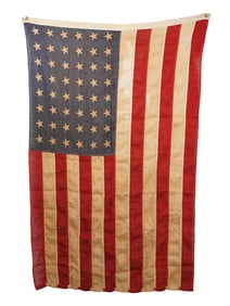 WWII ERA US AMERICAN FLAG WITH 48TH STARS